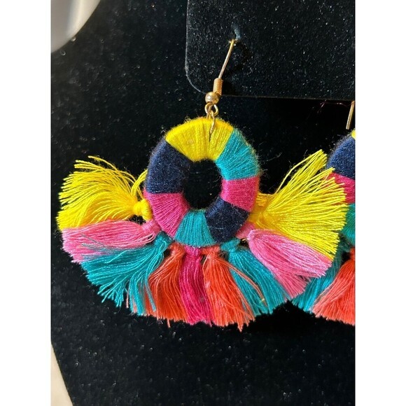 Handmade Threaded Fashion Earrings - Picture 2 of 5